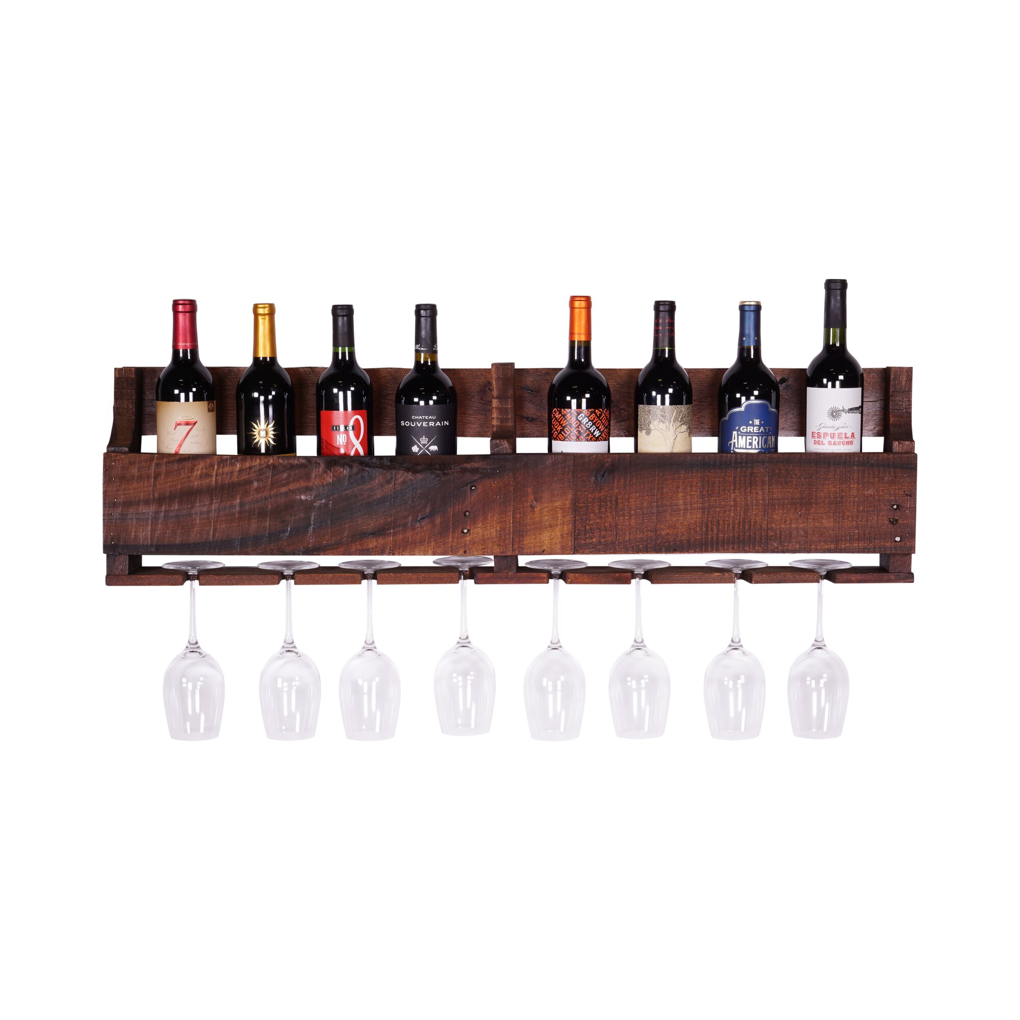 DelHutsonDesigns 8 Bottle Wall Mounted Wine Rack & Reviews | Wayfair